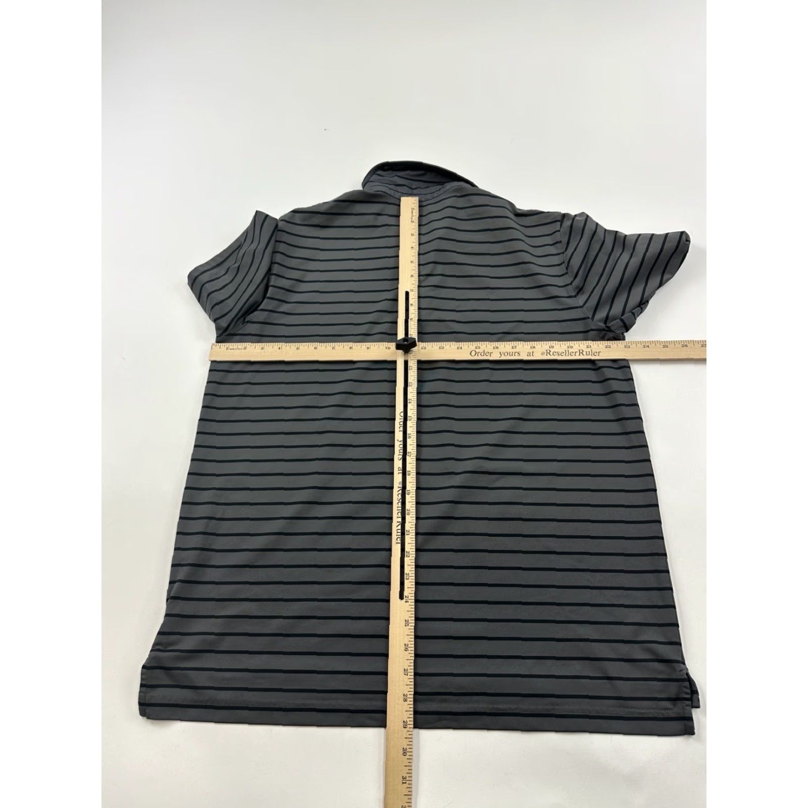Vintage L.L. Bean Polo Shirt Mens Large Gray Striped Short Sleeve Size US L / EU 52-54 / 3 - 4 Thumbnail