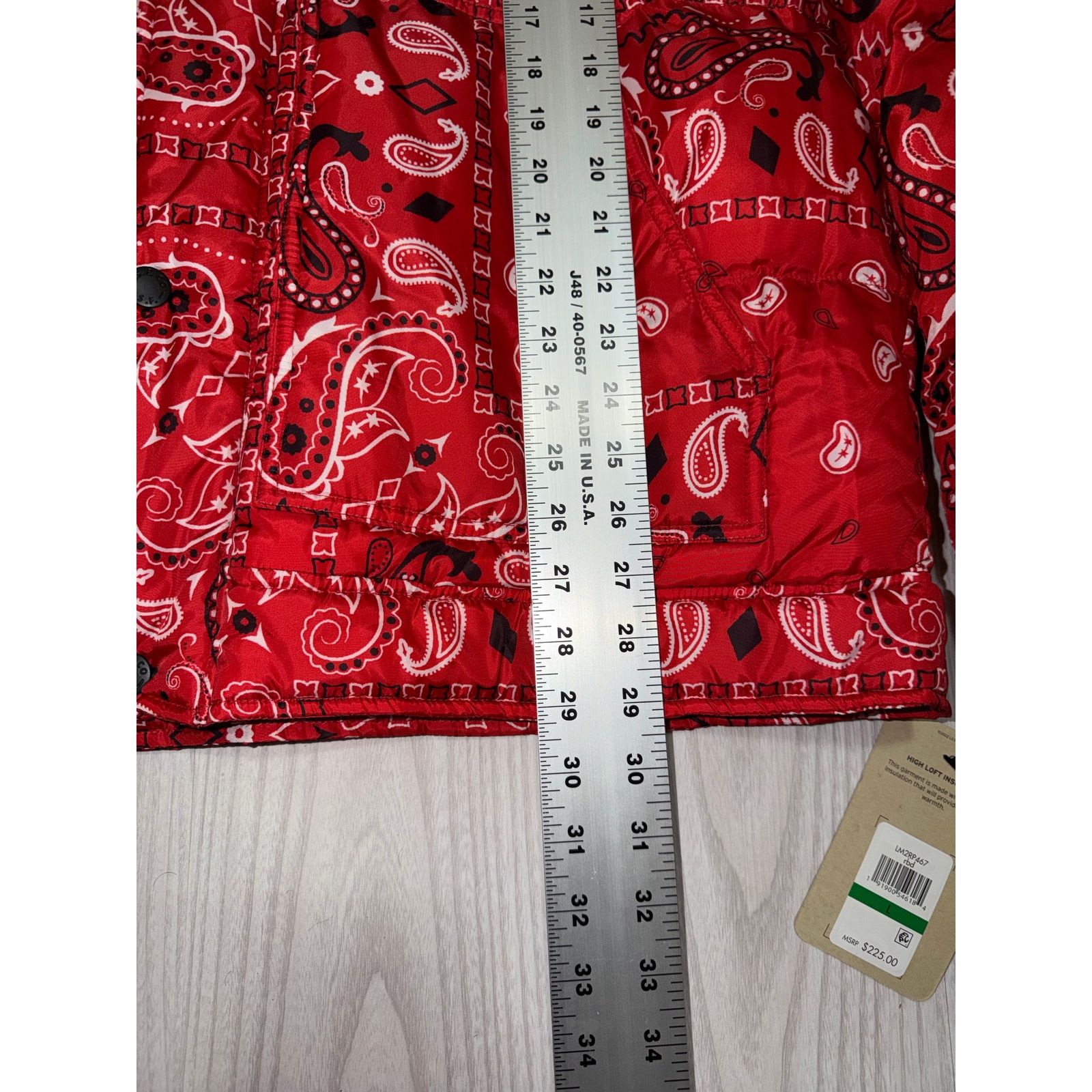 Levi's Levi’s Red Paisley Puffer Jacket Size Mens Large Brand New Size L / US 10 / IT 46 - 6 Thumbnail