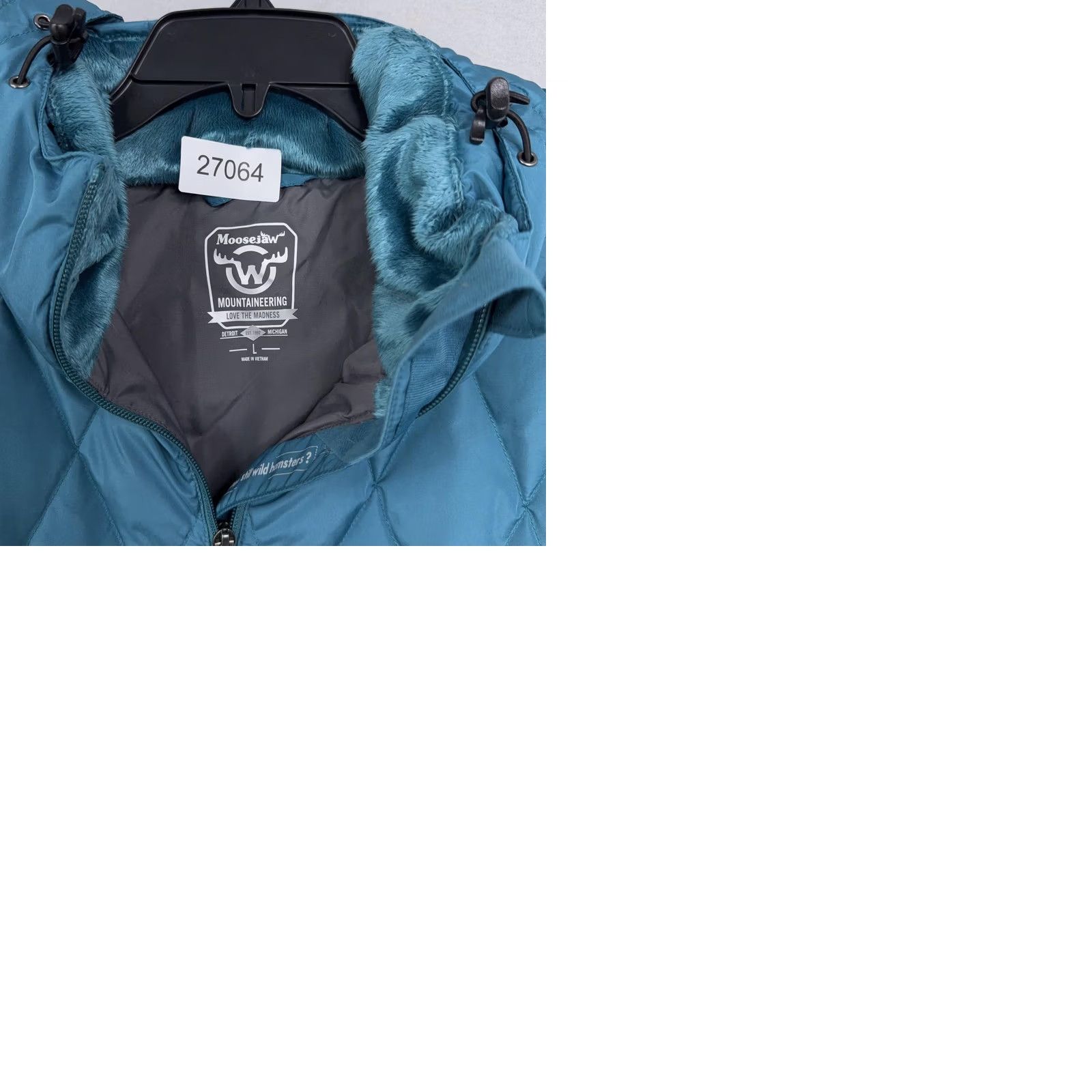 Vintage Moosejaw Coat Womens Large Blue Quilted Down Puffer Hooded Long Winter Jacket Size L / US 10 / IT 46 - 9 Thumbnail