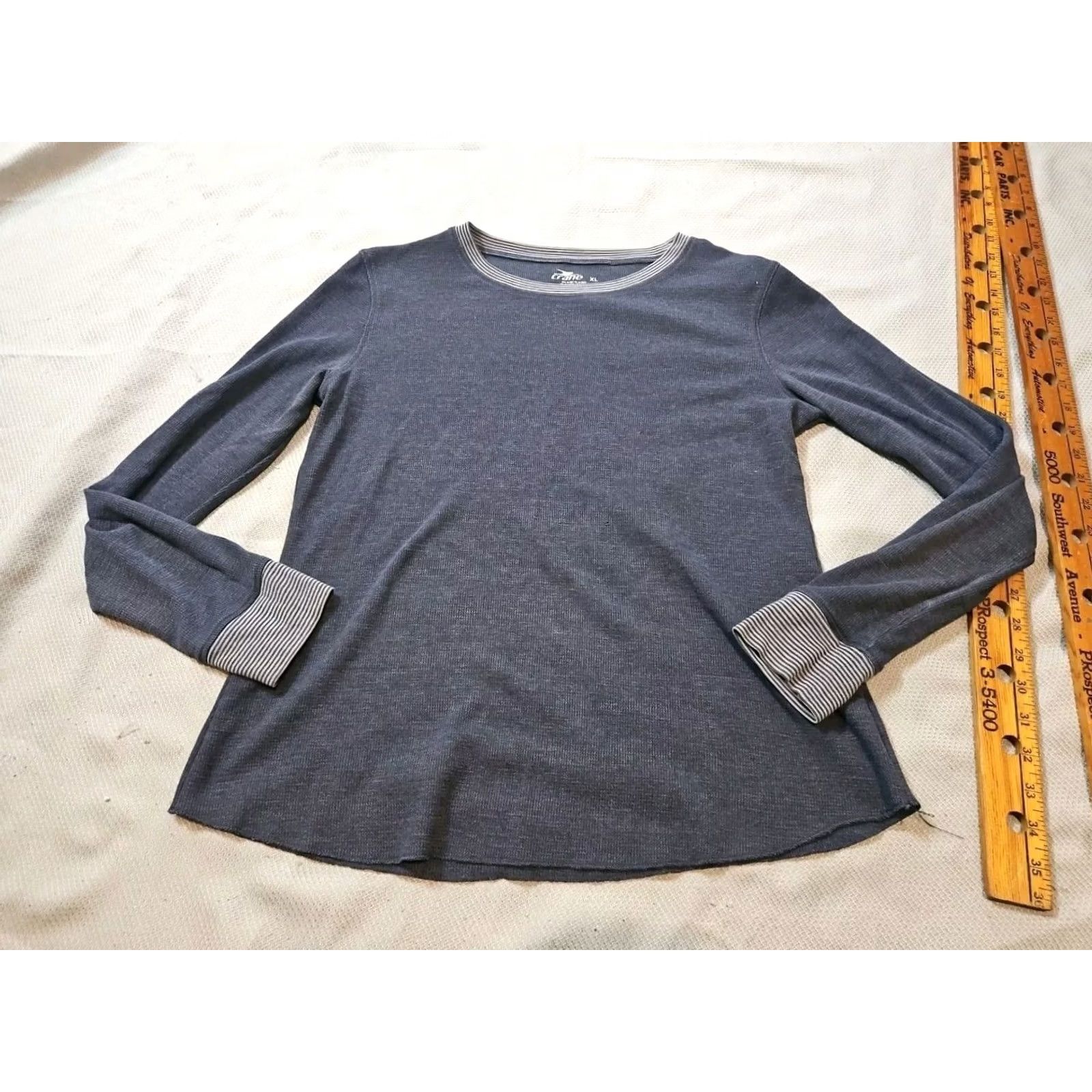 Layer 8 Crane Shirt Mens XL Blue Thermal Base Layer Waffle Knit Casual Tee Top Size US XL / EU 56 / 4 - 2 Thumbnail