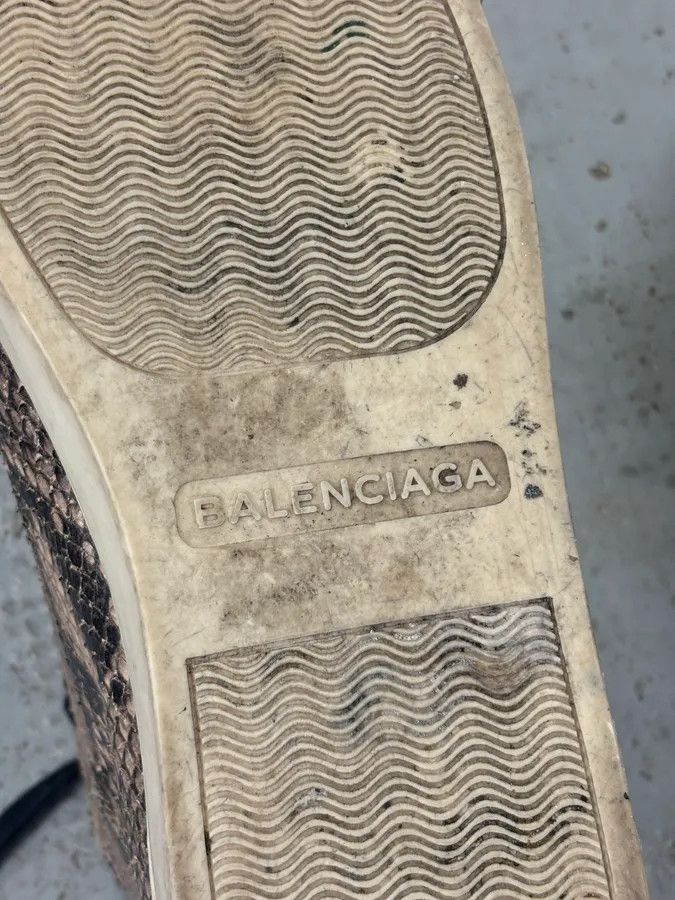 Vintage Balenciaga Arena Beige Python Leather High Sneakers Size US 10 / EU 43 - 14 Thumbnail