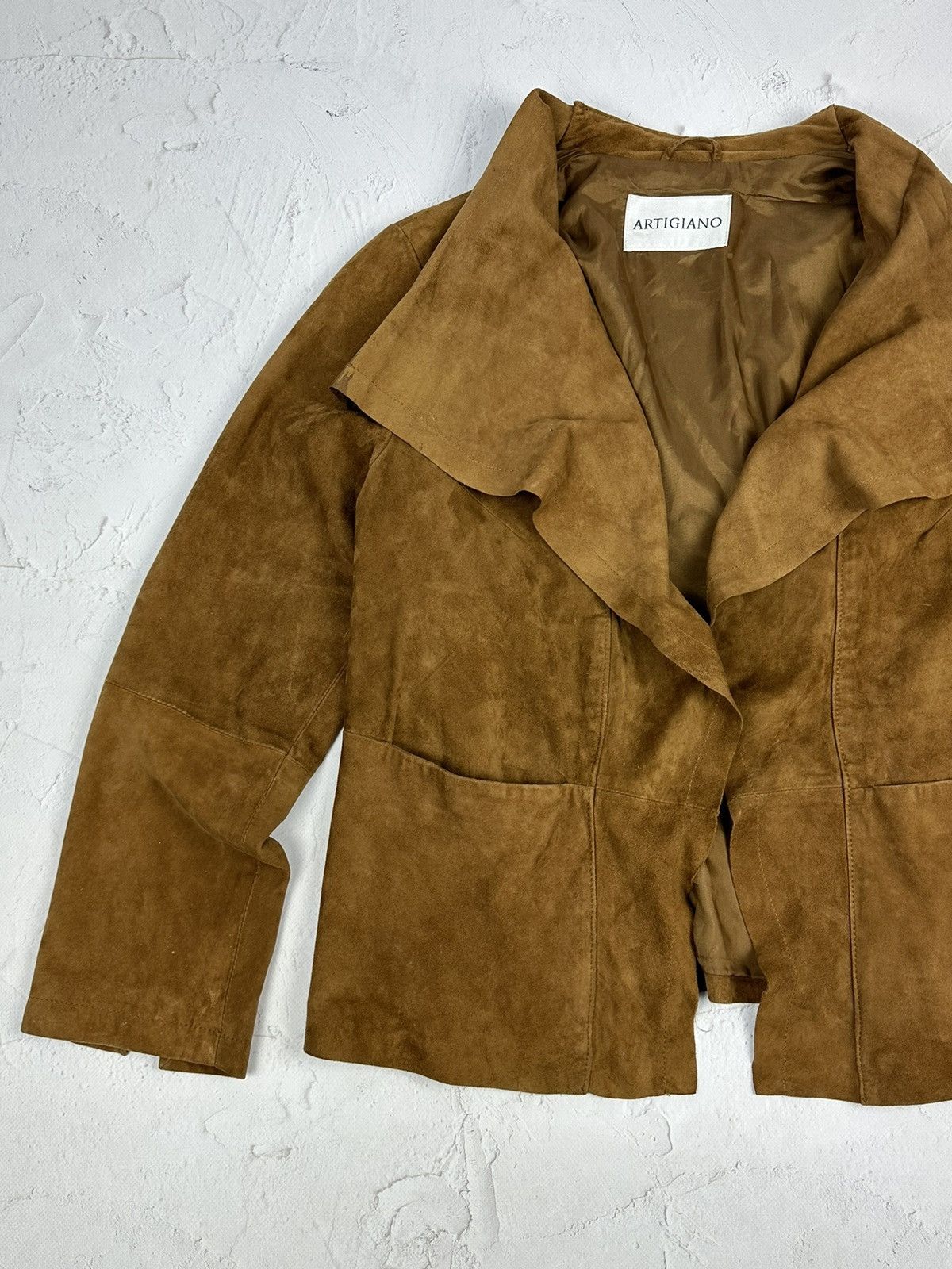 If Six Was Nine Vintage Brown Suede Jacket Size XL / US 12-14 / IT 48-50 - 3 Thumbnail