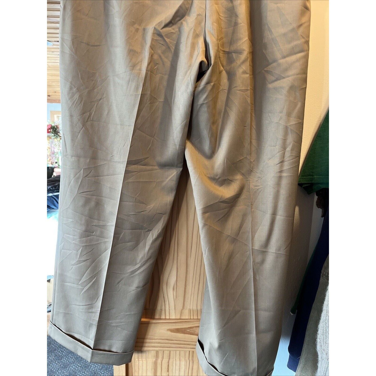 Ralph Lauren Ralph Lauren Mens 40x29 Brown Flat Straight Wool Dress Pants Size US 40 / EU 56 - 10 Thumbnail