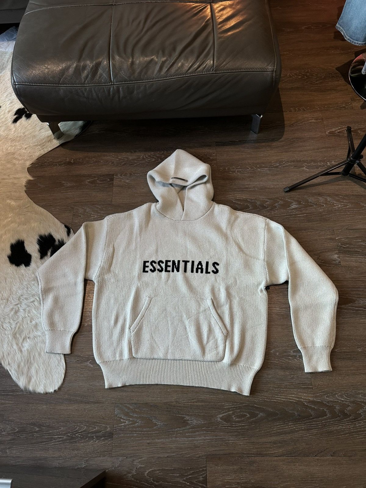 Essentials × Fear of God FOG Essentials knit pullover hoodie Oatmeal Beige Cream Size US M / EU 48-50 / 2 - 2 Thumbnail