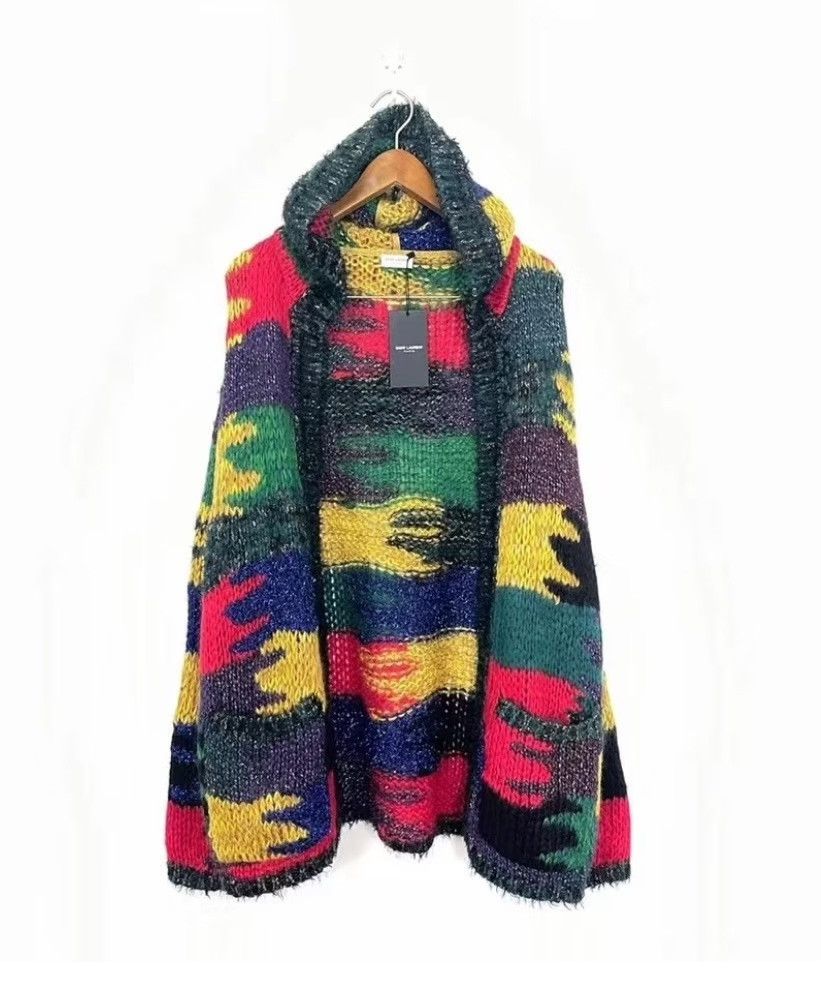 Saint Laurent Paris Saint Laurent Colorful Knit Cardigan Size M / US 6-8 / IT 42-44 - 1 Thumbnail