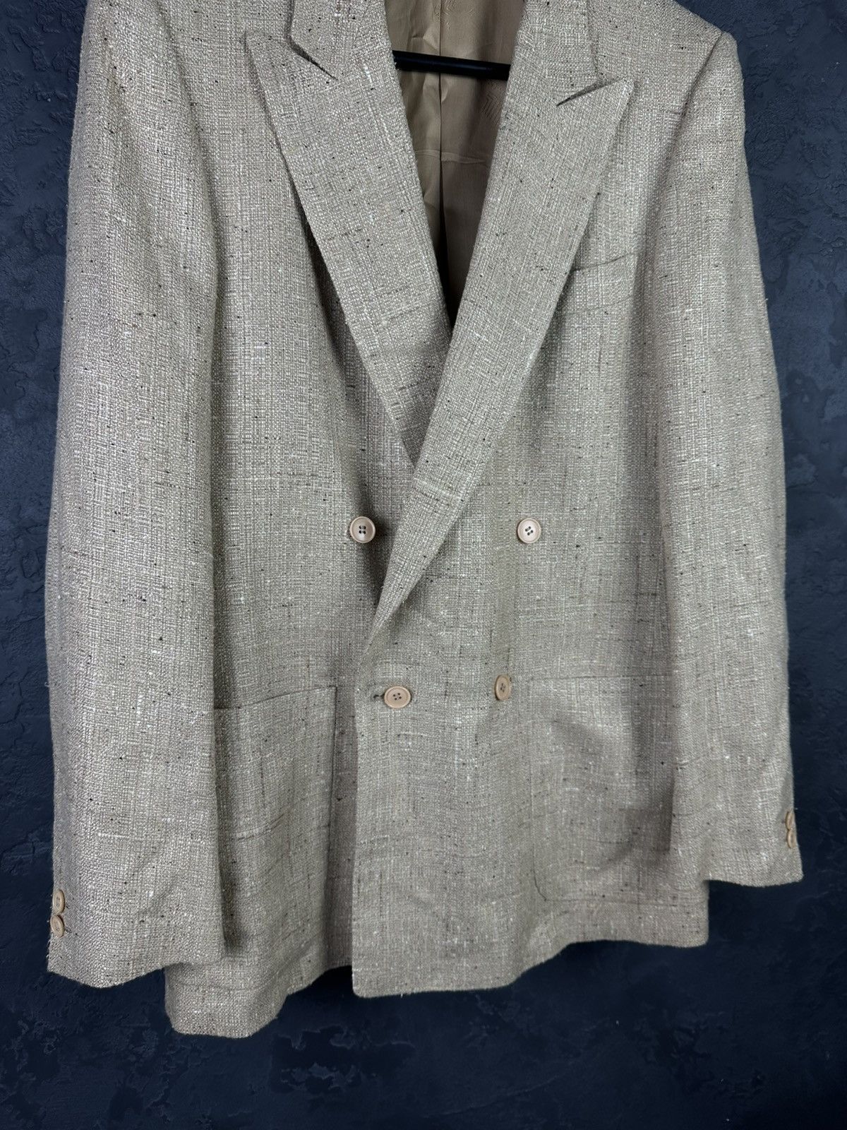 Lanvin × Vintage 90’s LANVIN Vintage Men's Double Blazer Size 48 Size 48L - 5 Thumbnail
