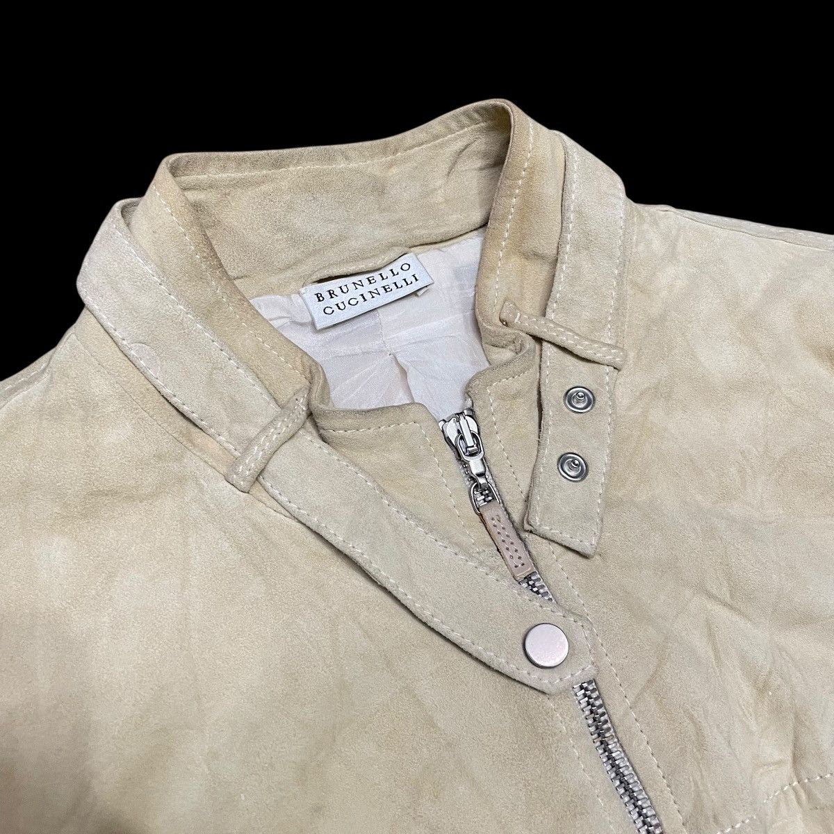 Brunello Cucinelli Brunello Cucinelli Leather Bikers Jacket Size XS / US 0-2 / IT 36-38 - 3 Thumbnail
