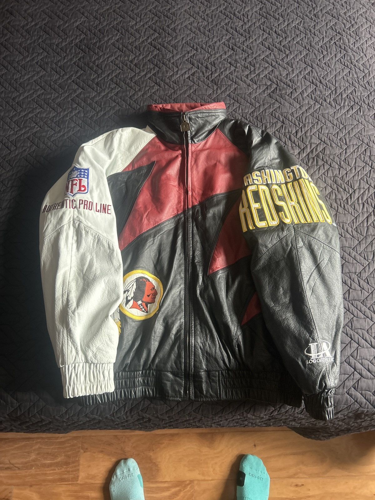 Washington commanders leather jacket