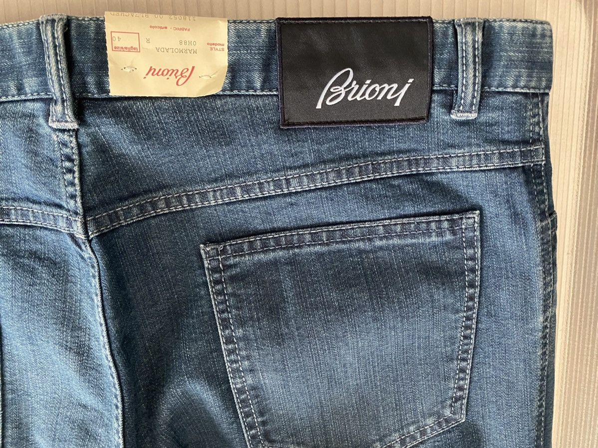 Brioni Brioni 🇮🇹 marmolada bleached denim relax fit jeans 39 NEW Size US 39 - 5 Thumbnail