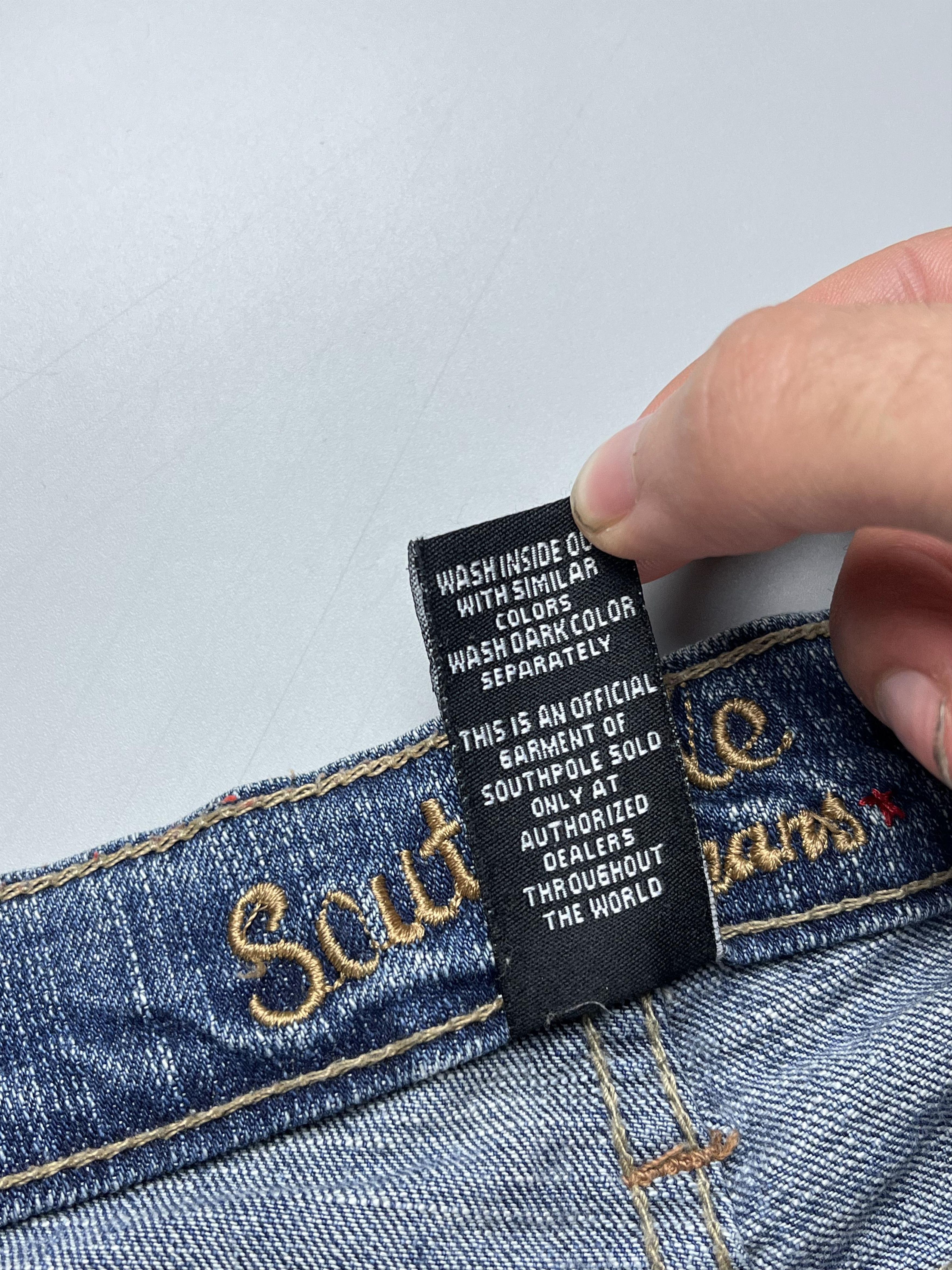 Japanese Brand SOUTHPOLE VINTAGE CRAZY BAGGY FIT REWORK JEAN Size US 34 / EU 50 - 13 Thumbnail