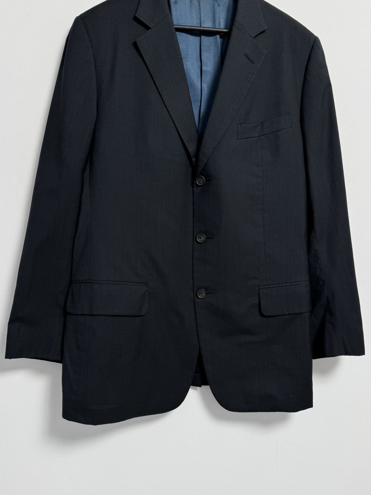 Gucci Vintage Gucci Blazer Navy Blue Wool Silk Luxury Mens 52 L Size 52L - 3 Thumbnail