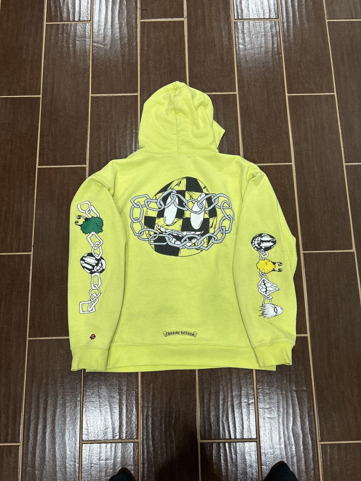 Chrome Hearts Chrome Hearts Matty Boy Neon Yellow Zip Up Hoodie