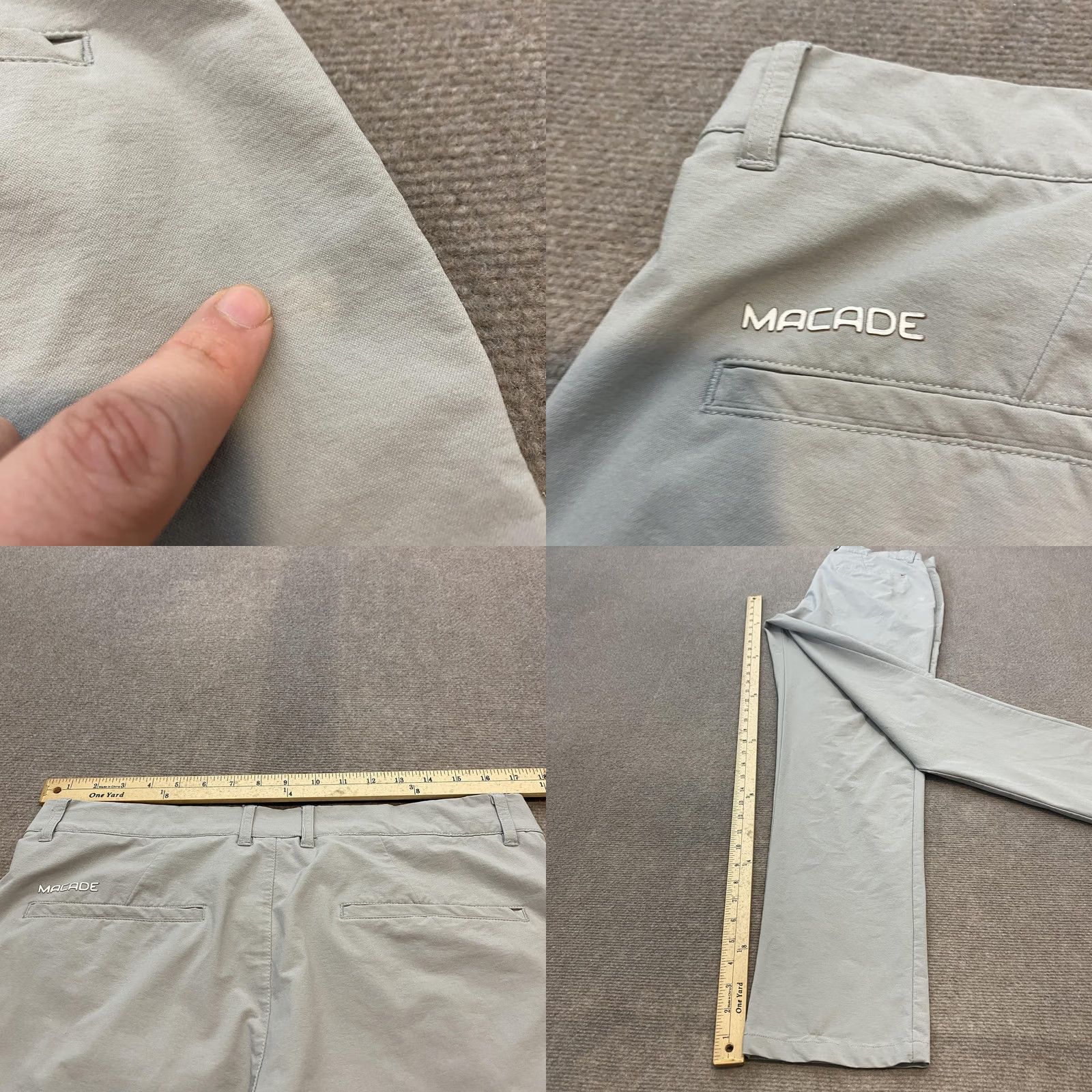 Vintage Macade Pants Mens 34 Gray Golf Slim Fit Stretch Nylon Spandex Size US 34 / EU 50 - 8 Thumbnail