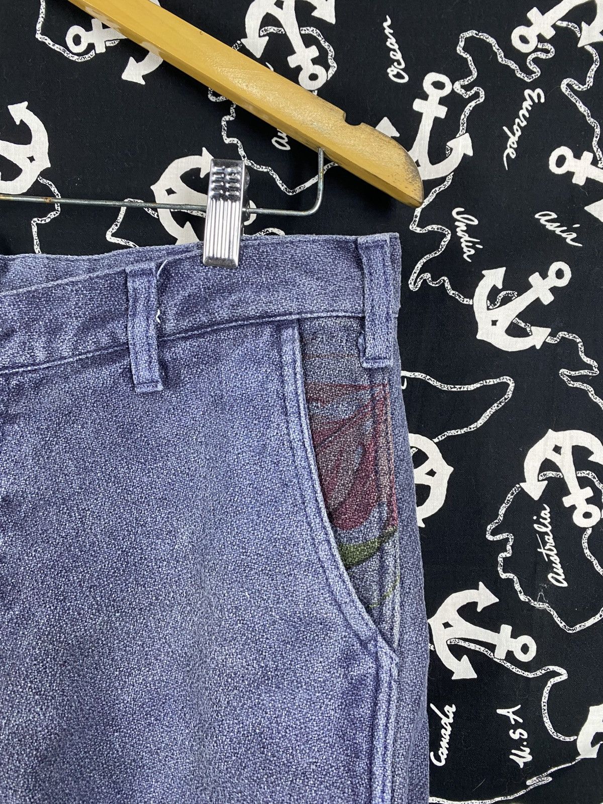Japanese Brand Vintage Japanese Believer Blue Cotton Shorts Talon Zip Japan Size US 33 - 6 Thumbnail