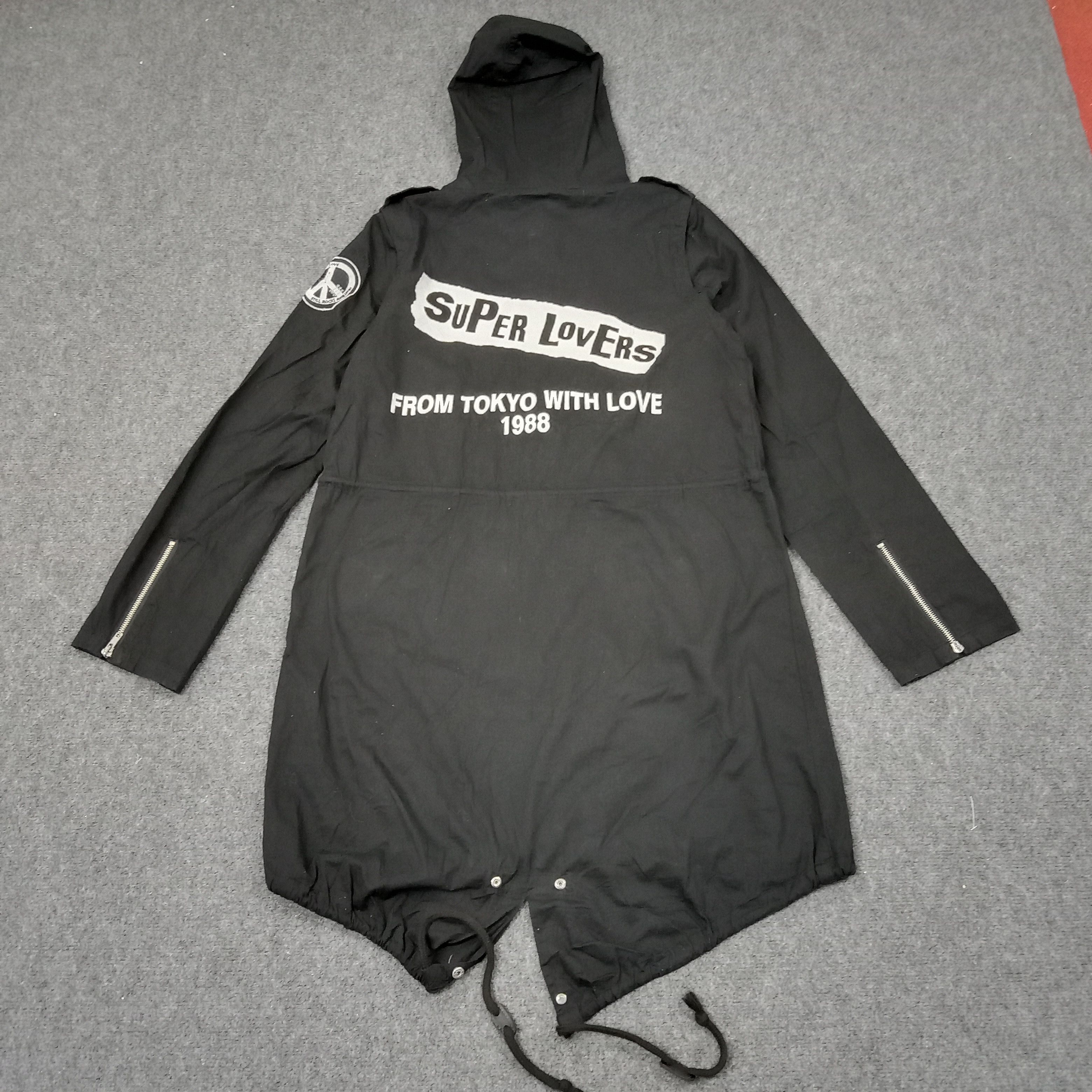 Vintage Super Lovers Japanese Punk Style Long Jacket c234n6 Size US S / EU 44-46 / 1 - 1 Thumbnail