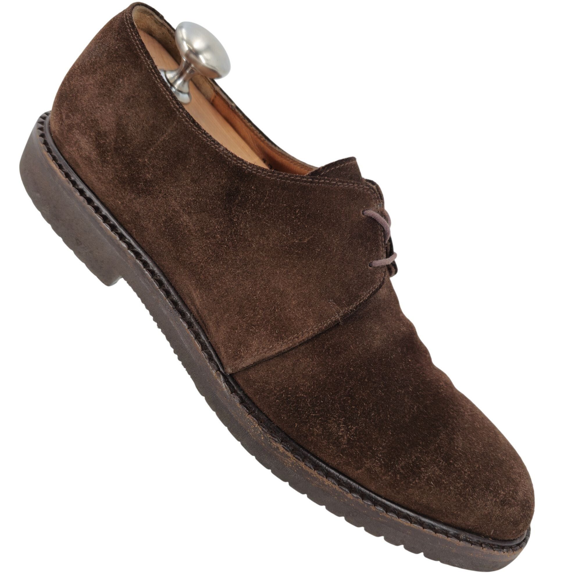 Salvatore Ferragamo Salvatore Ferragamo Italy Brown Suede Plain-toe Derby Mens 7 Size US 7 / EU 40 - 1 Thumbnail