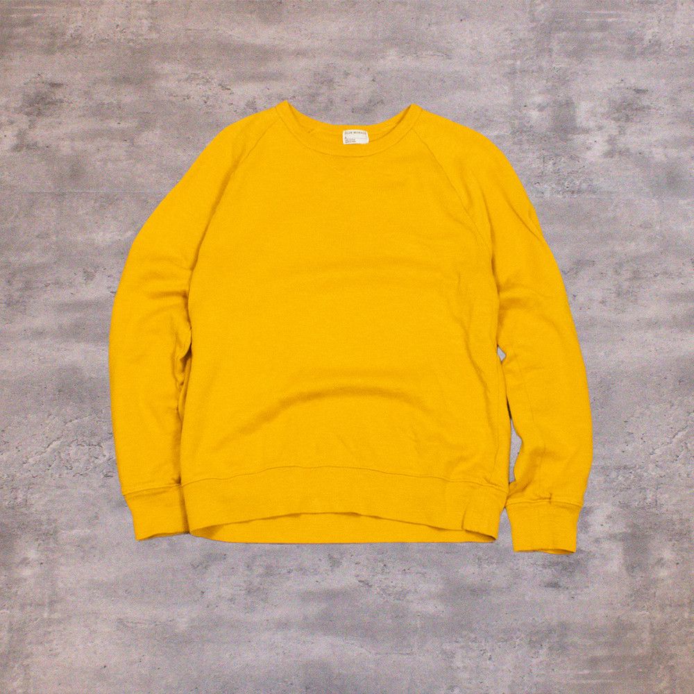 Club Monaco Club Monaco Mustard Yellow Ragland Blank Crewneck Sweater Size US S / EU 44-46 / 1 - 1 Thumbnail