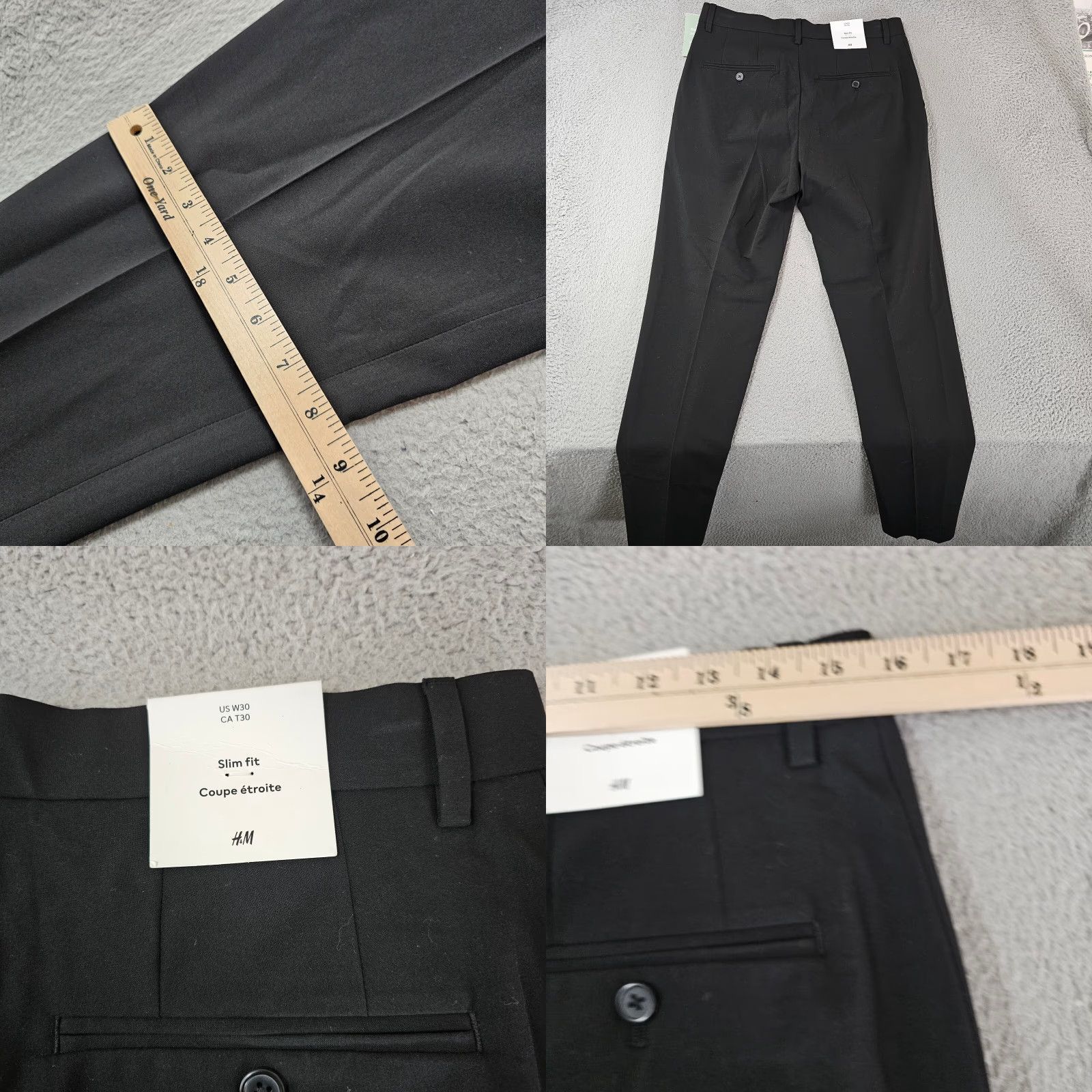 H&M H&M Dress Pants Mens 30x30 Black Slim Fit Chinos Flat Front Slacks Trousers Dress Pants Mens Slim Fit Black 30x30 Size US 30 / EU 46 - 8 Thumbnail
