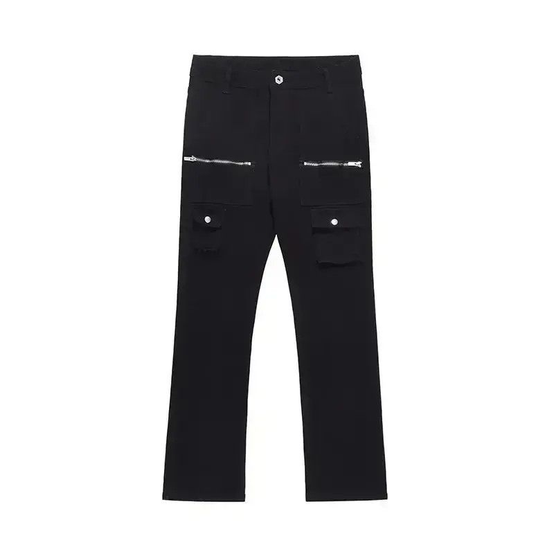 Japanese Brand Retro Multi Pocket Zipper Hip Hop Loose Jeans Size US 30 / EU 46 - 6 Thumbnail