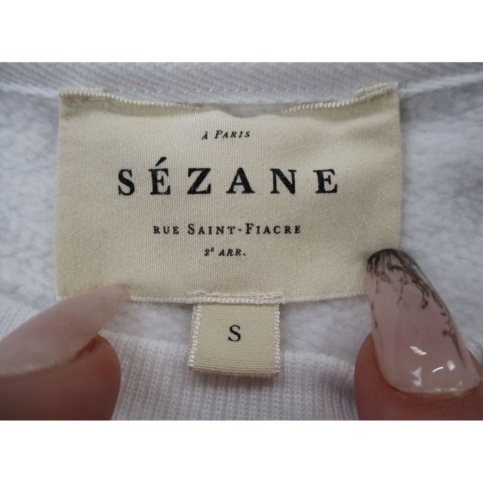 Vintage Sezane Sweatshirt Womens S White Demain Pullover Sweater Casual Size S / US 4 / IT 40 - 6 Thumbnail