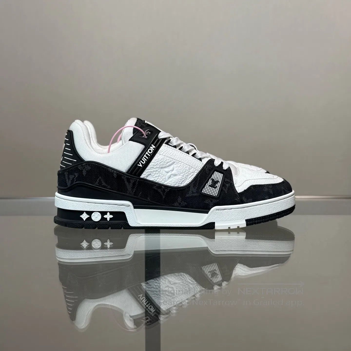 Louis Vuitton Louis Vuitton 24 black and white denim boardshoes Size US 8 / EU 41 - 3 Thumbnail