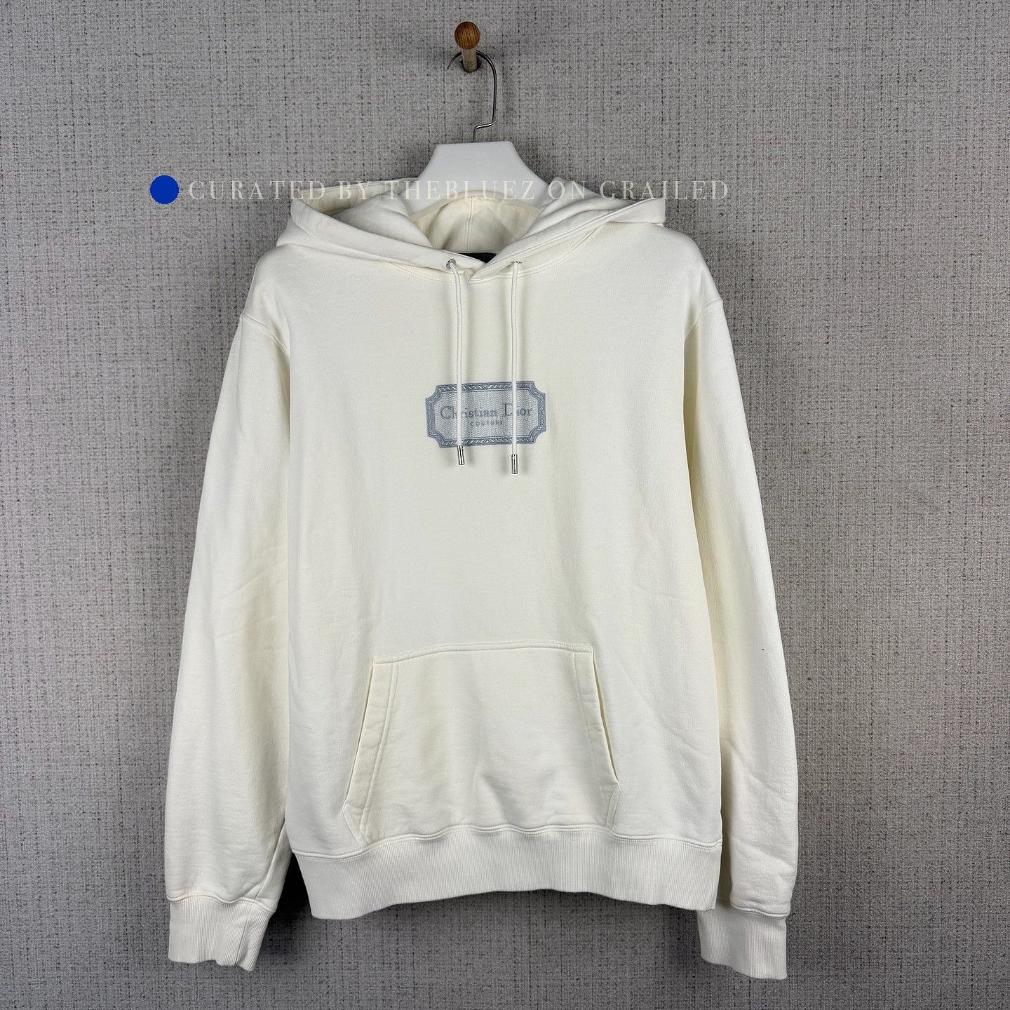 Dior Logo Patch Hoodie in White Size US M / EU 48-50 / 2 - 1 Thumbnail
