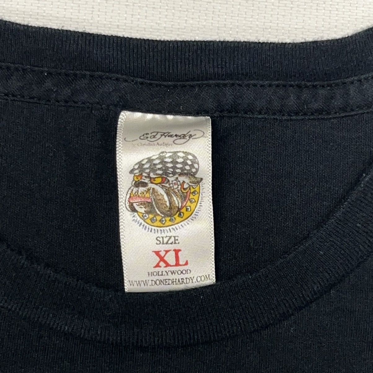 Ed Hardy × Vintage Ed Hardy Tee Shirt Black Dragon Eagle Christian Audigier Size US XL / EU 56 / 4 - 6 Thumbnail