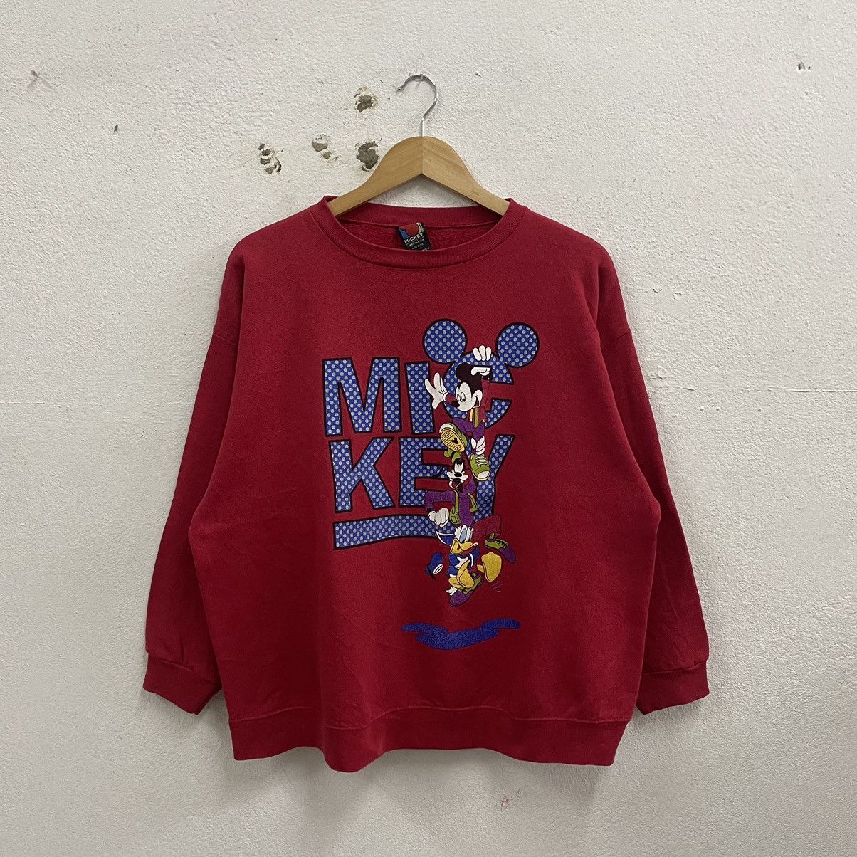 Disney × Vintage 🔥Vintage 90s Mickey Mouse Big Image Promo Disney Sweatshirts Size US L / EU 52-54 / 3 - 1 Thumbnail