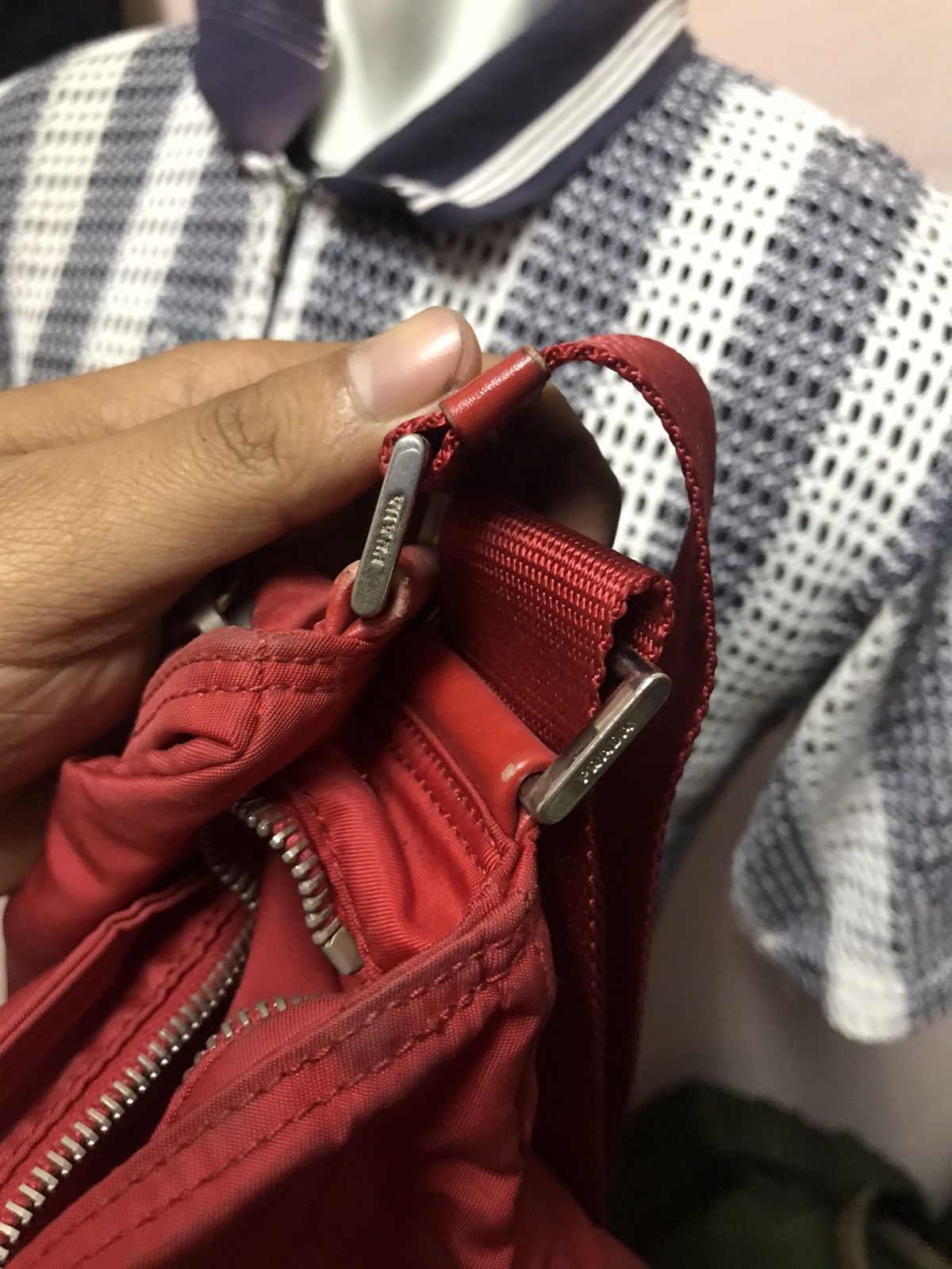 Prada × Vintage Authenrtic Prada Red Shoulder Size ONE SIZE - 6 Thumbnail