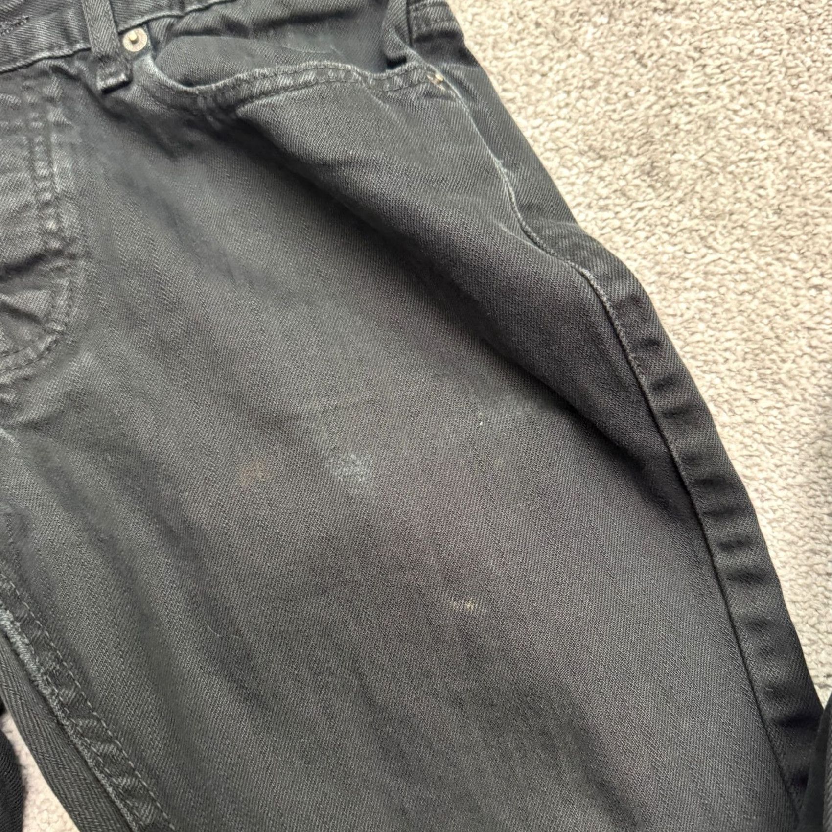 Topman Topman Jeans Slim Straight Regular Fit Button Fly Denim Black Mens 30x28.5 Casual Streetwear Size US 30 / EU 46 - 5 Thumbnail