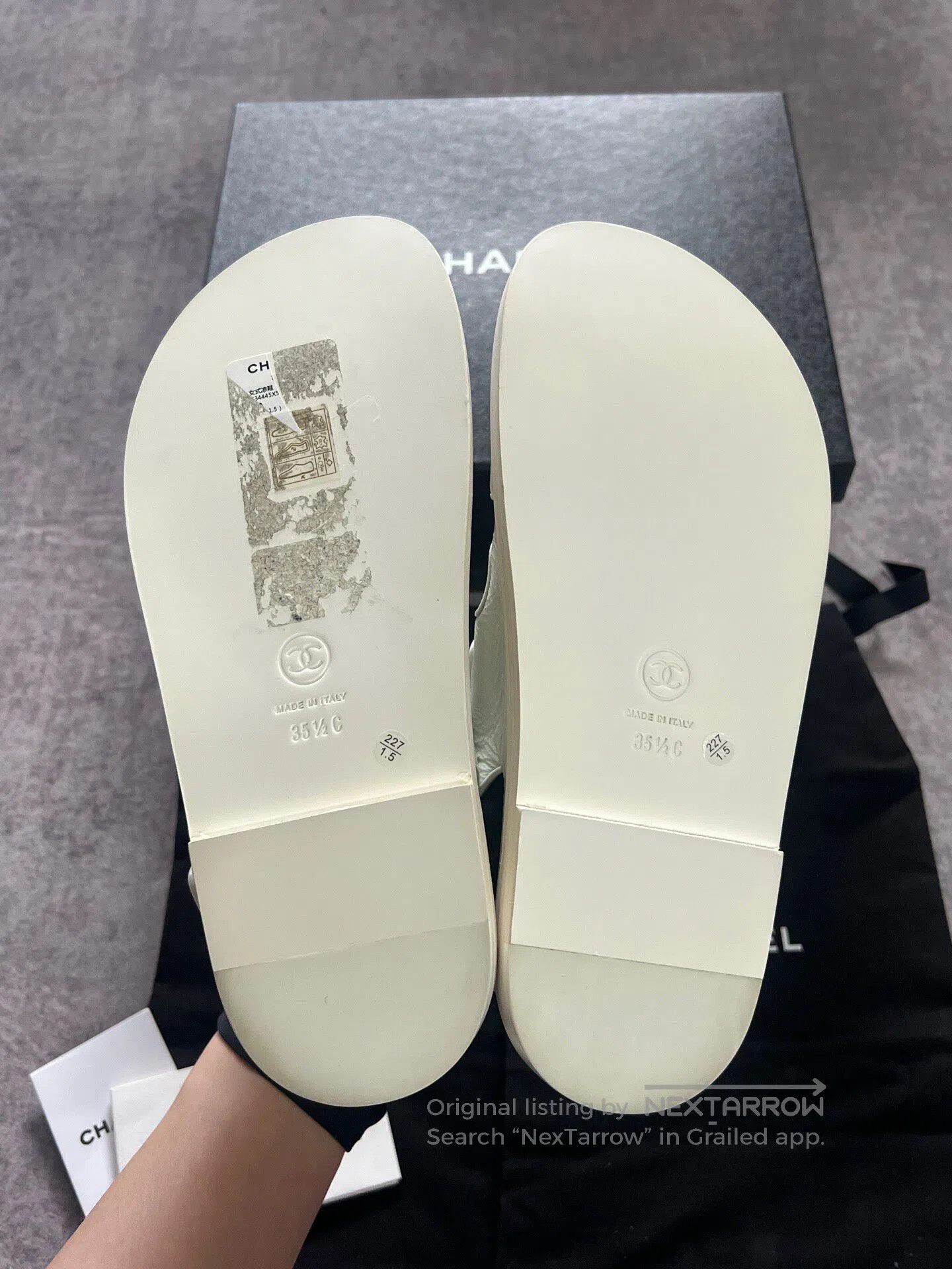 Chanel Chanel White Velcro Sandals| Size US 5 / IT 35 - 8 Thumbnail