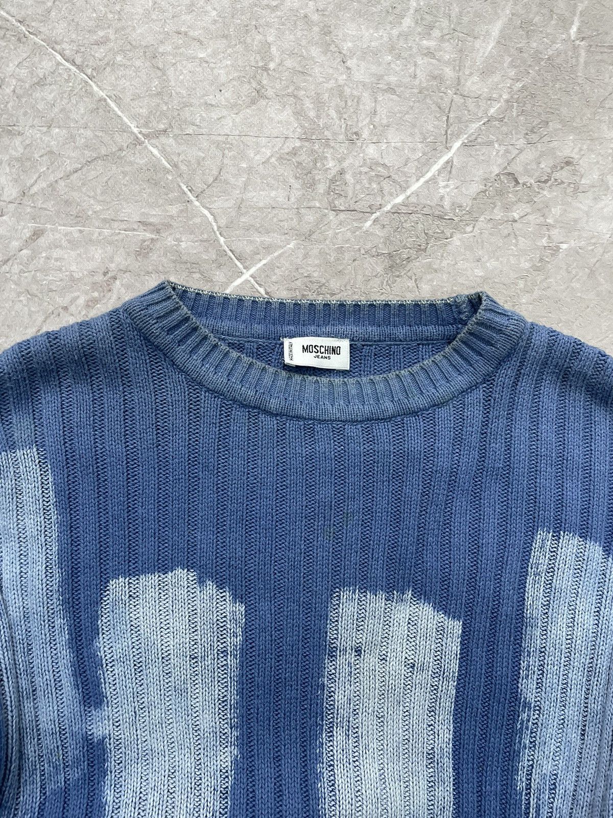 Hysteric Glamour × If Six Was Nine × Moschino Vintage Avant Garde Sweater zip striped ribbed Japanese y2k Size US L / EU 52-54 / 3 - 6 Thumbnail