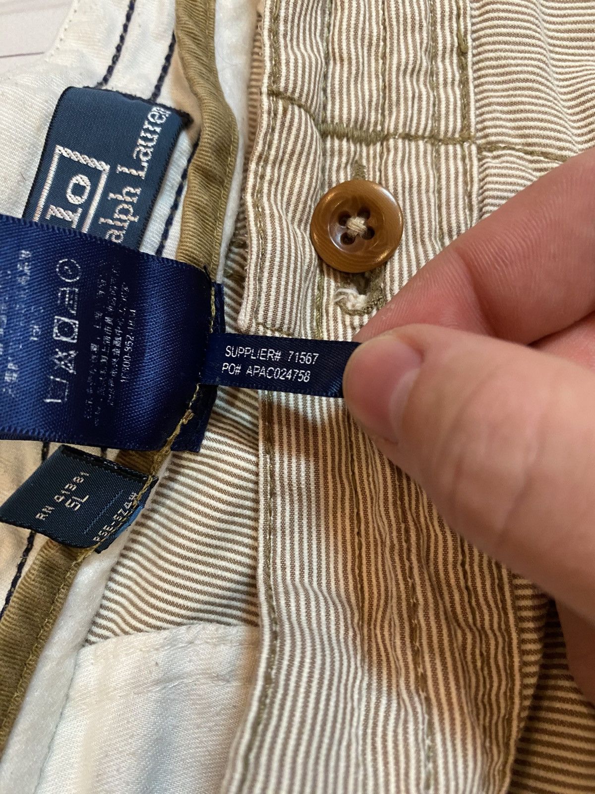 Polo Ralph Lauren Vintage Polo Ralph Lauren baggy cargo y2k striped shorts Size US 36 / EU 52 - 6 Thumbnail