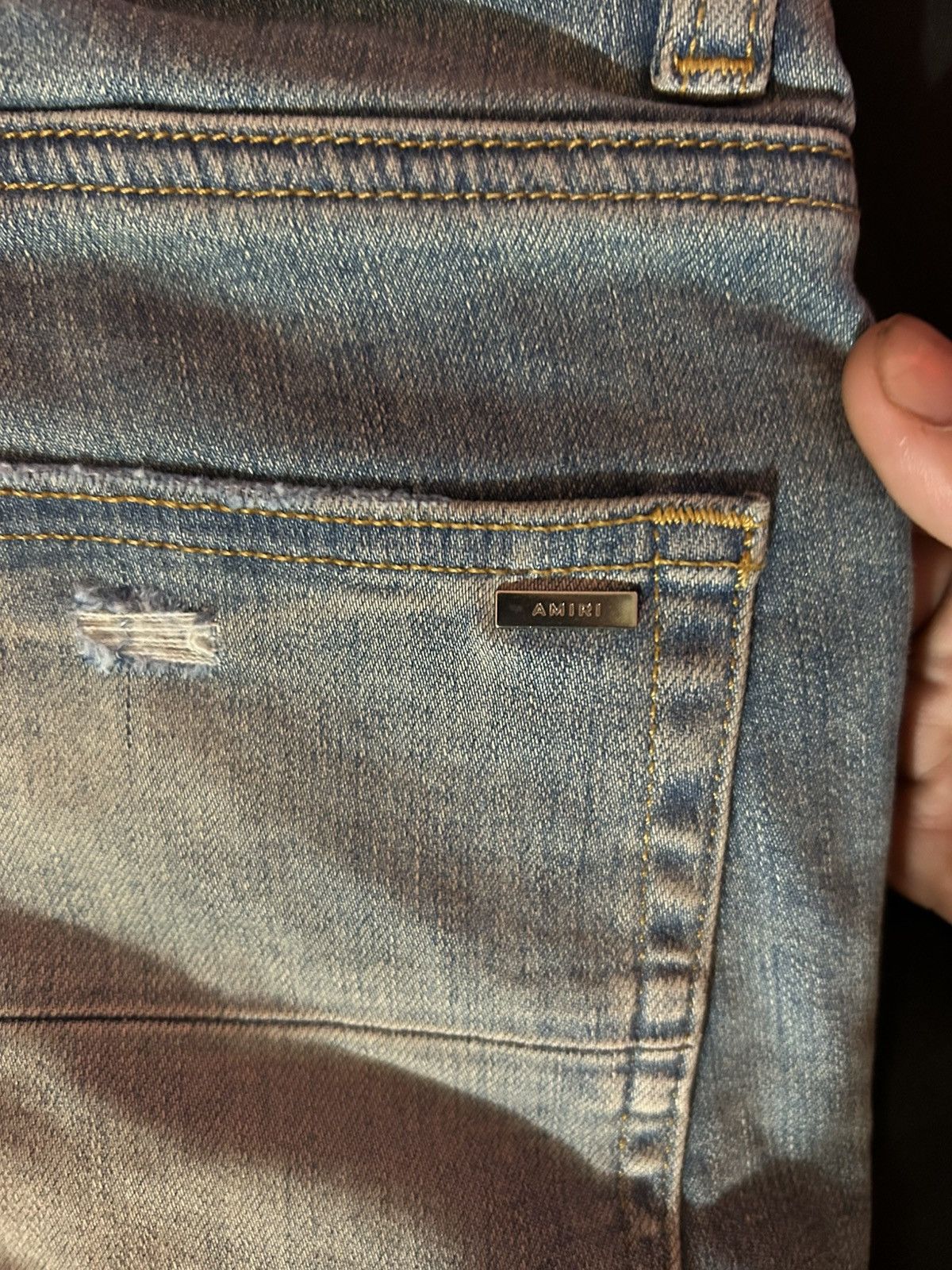 Amiri CLAY INDIGO AMIRI PLAID MX2 JEANS Size US 33 - 3 Thumbnail