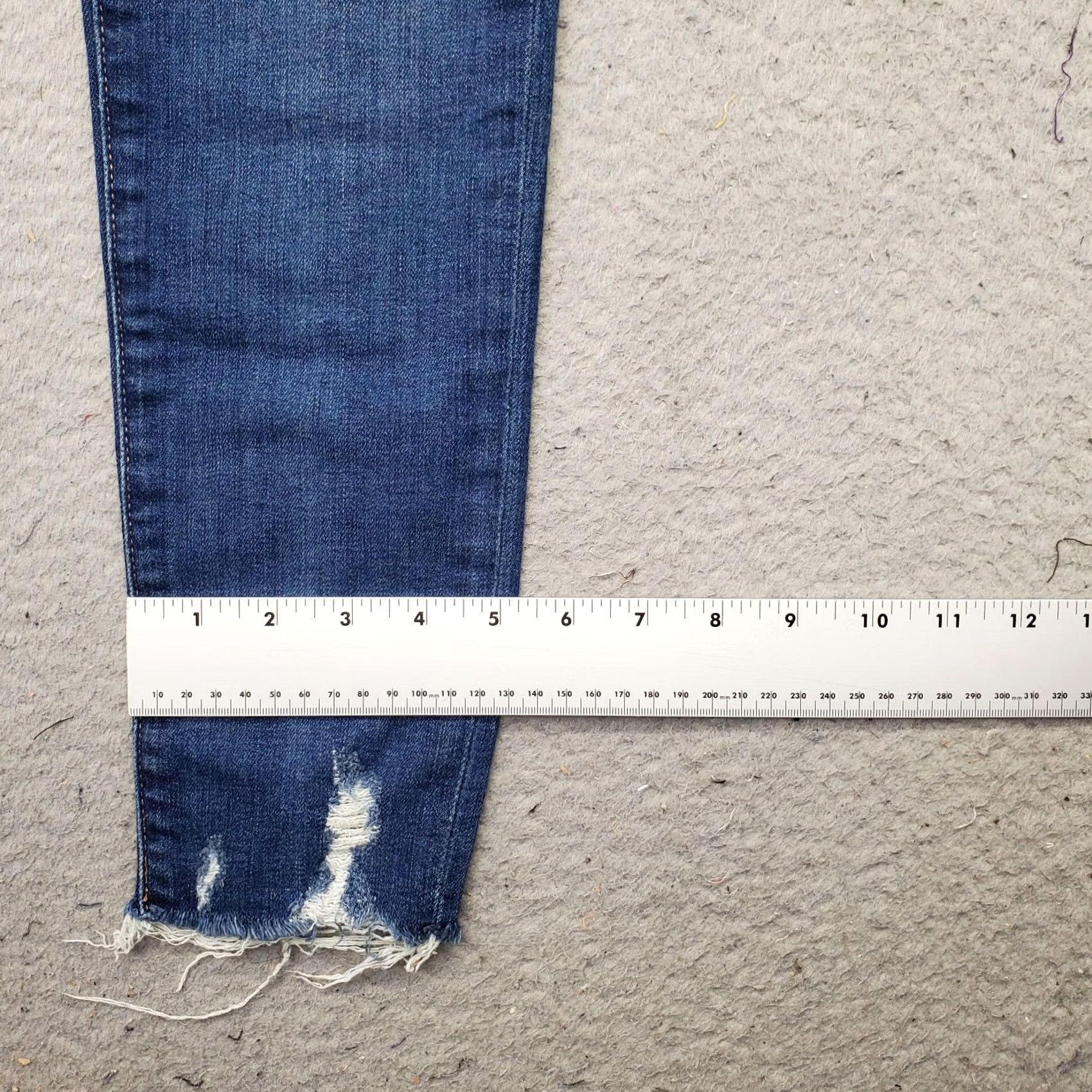 Vintage Joe's Jeans Womens Skinny Jeans 30 Blue Denim Stretch Raw Hem Boho Faded Whiskered Size 30" / US 8 / IT 44 - 5 Thumbnail