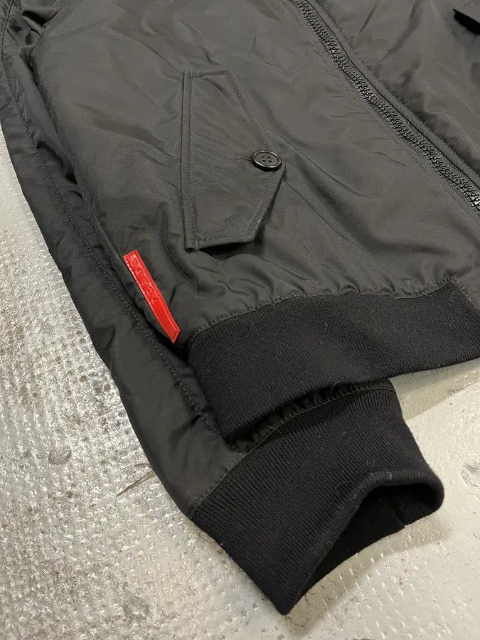 Prada AW2007 Prada Black Linea Rossa Light Nylon Bomber Jacket Size US M / EU 48-50 / 2 - 7 Thumbnail