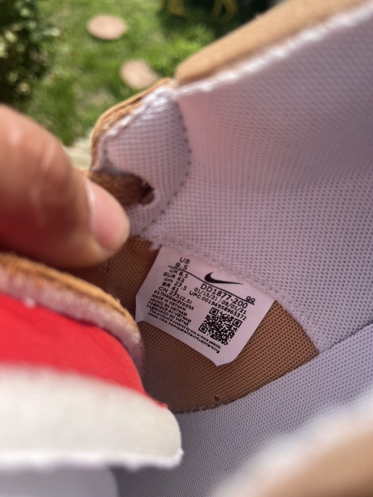 Nike × Sacai Nike Blazer Low Sacai British Tan Size US 9.5 / EU 42-43 - 6 Thumbnail
