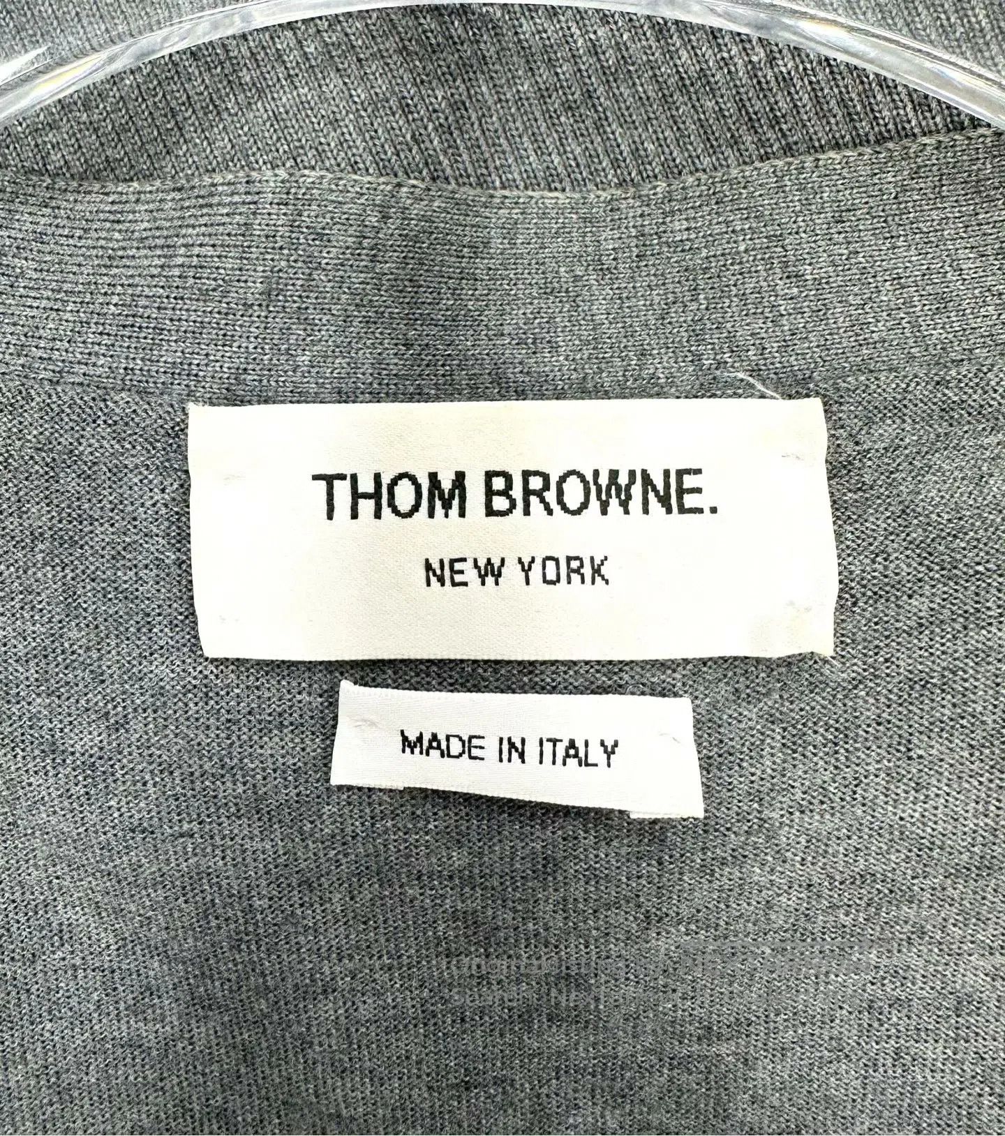 Thom Browne Thom Browne Gray Classic Four-Stripe Knit Cardigan| Size US M / EU 48-50 / 2 - 3 Thumbnail