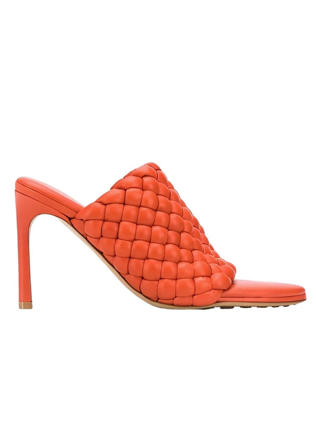 Bottega Veneta Bottega Veneta Intrecciato Weave Leather Orange Mules Sz 38 Size US 8 / IT 38 - 3 Thumbnail