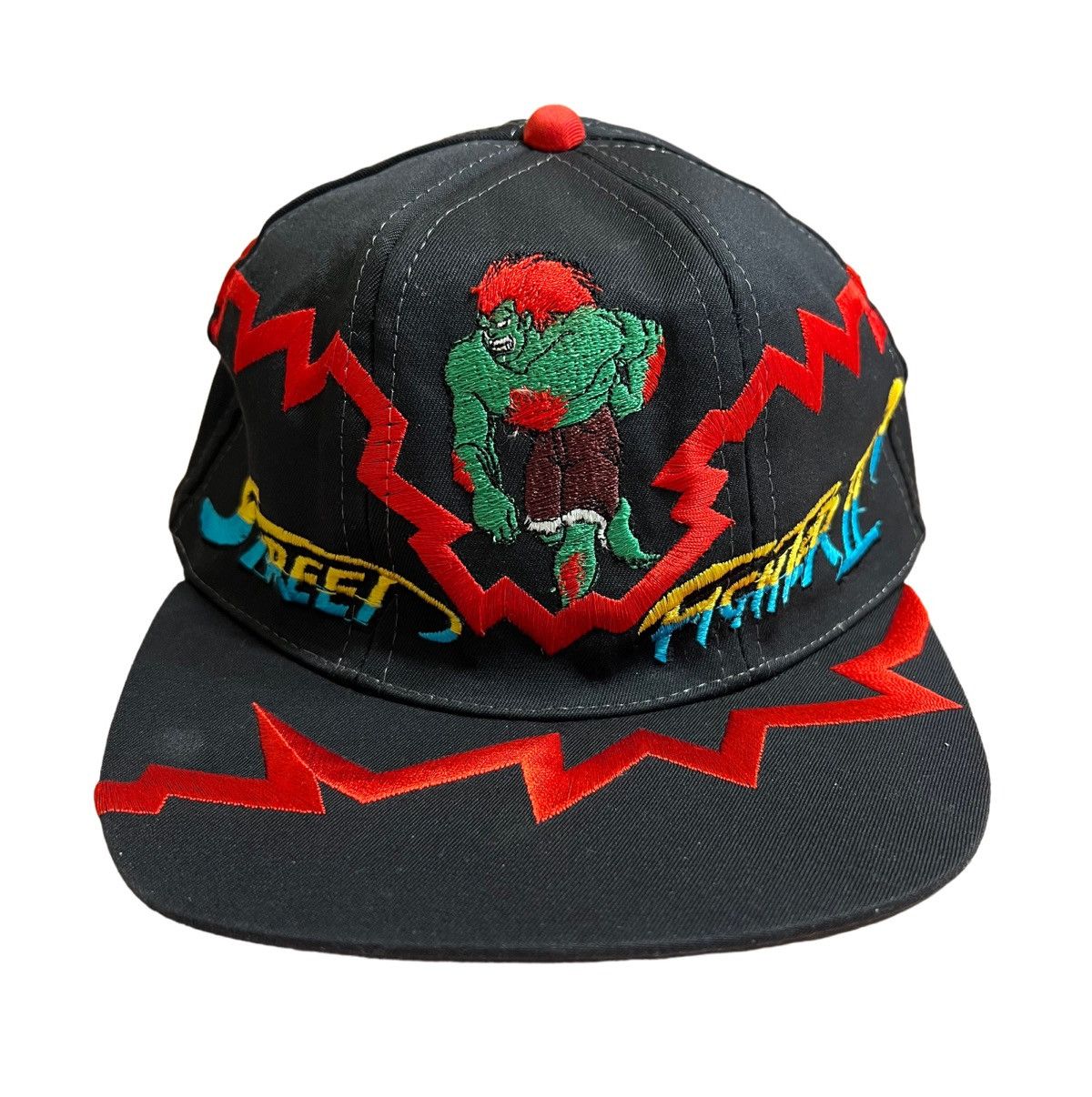 Vintage **YOUTH** Blanka Street Fighter 2 Jagged Edge Snapback Hat Size ONE SIZE - 2 Thumbnail