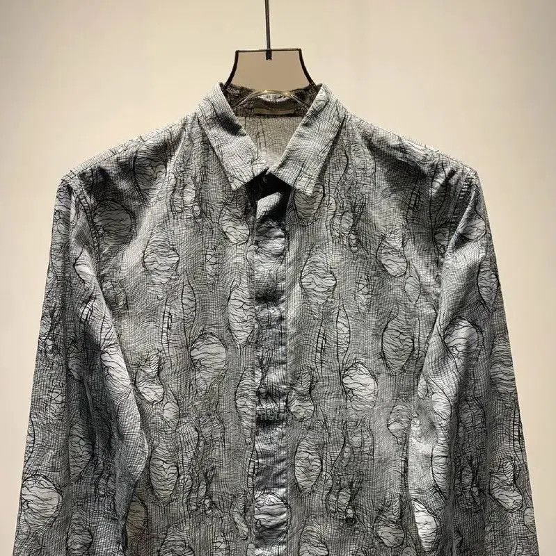Other Dior Gray Cotton Long Sleeve Shirt for Men . Size US M / EU 48-50 / 2 - 3 Thumbnail