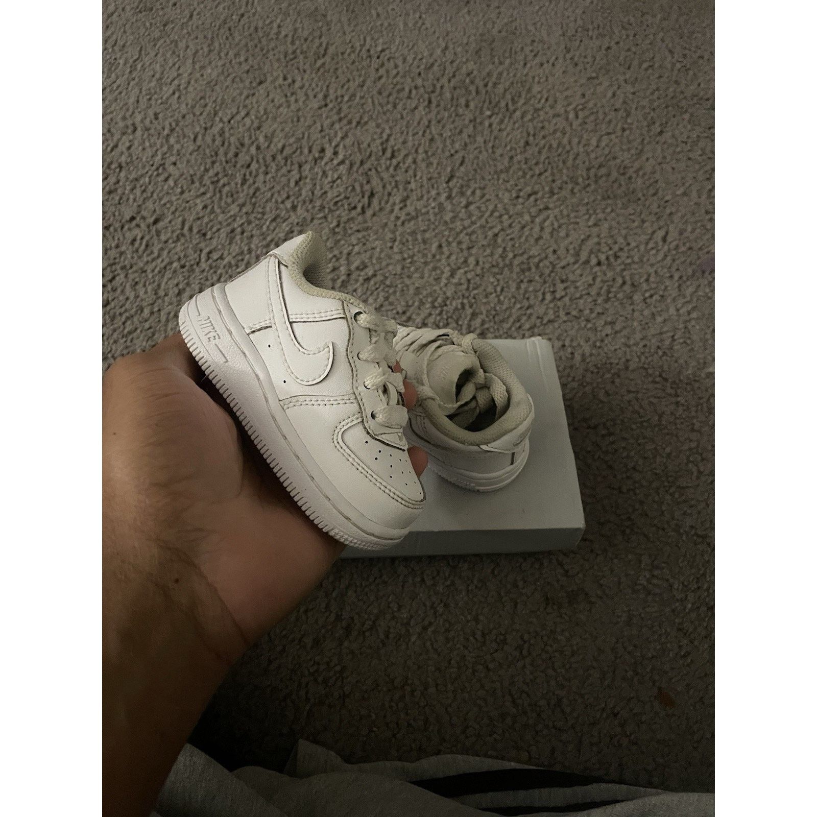 Nike Size 4c-Infant Nike Air Force 1 Low TD Triple White Shoes Size US 5 / EU 37 - 1 Thumbnail