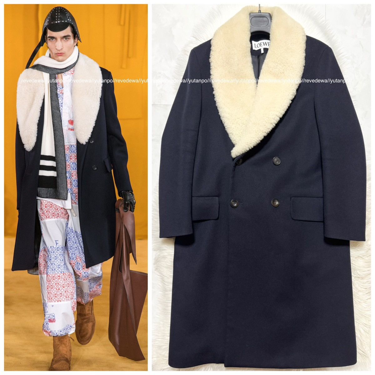 Loewe Authentic, Runway Loewe Leather Patch Fur-Trimmed Coat Size US S / EU 44-46 / 1 - 1 Thumbnail