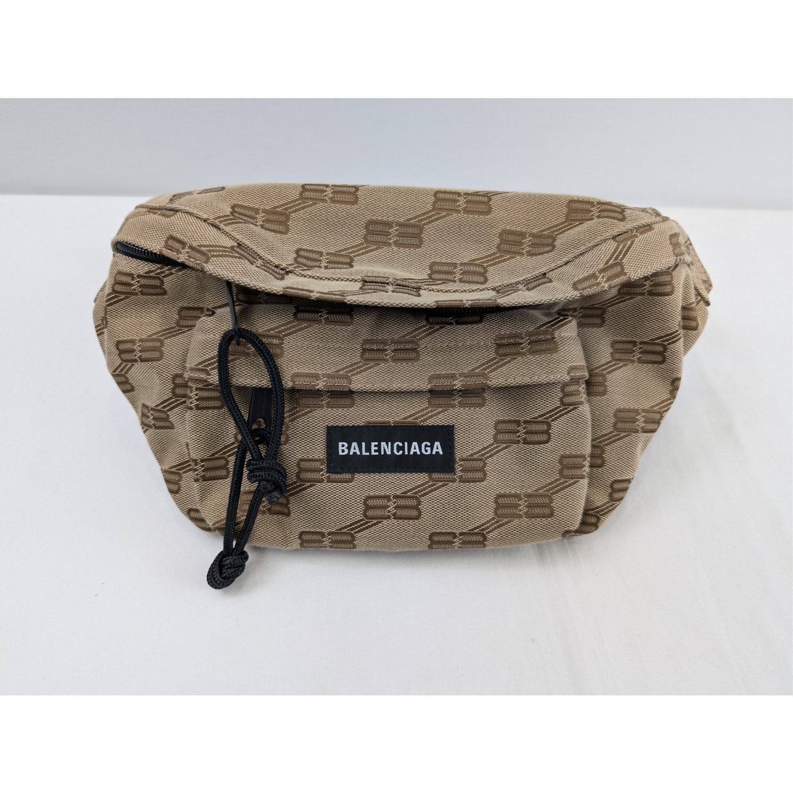 Balenciaga o1rshd1 Size: OS/ BB monogram jacquard canvas Belt Bag Brown Size ONE SIZE - 2 Thumbnail
