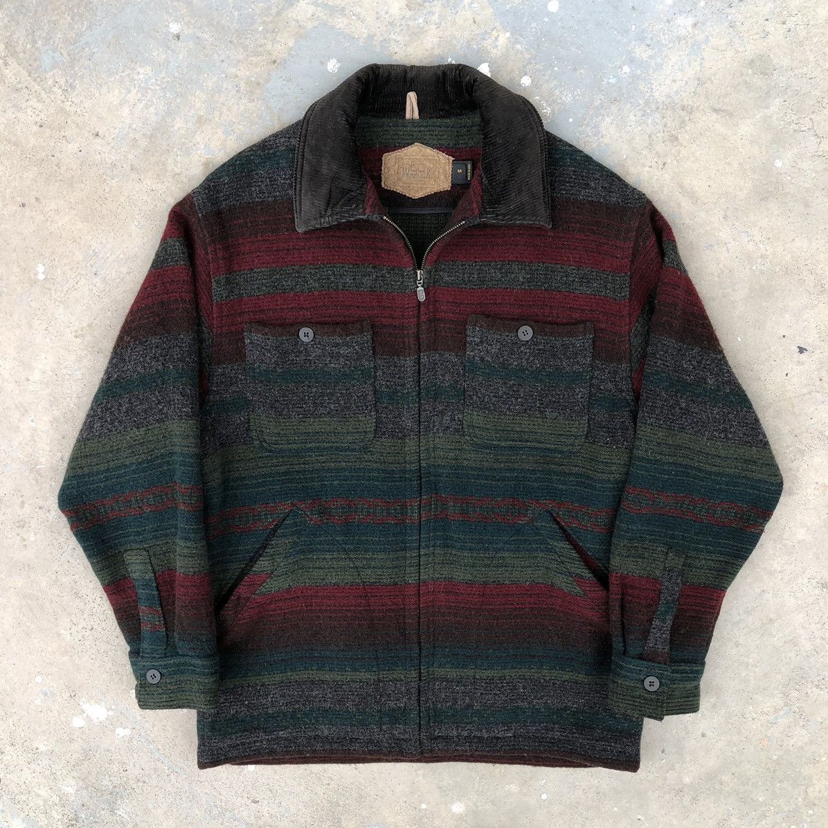 Woolrich Woolen Mills Woolrich Wool Striped Blanket Zipper Jacket Made In USA 🇺🇸 Size US M / EU 48-50 / 2 - 7 Thumbnail