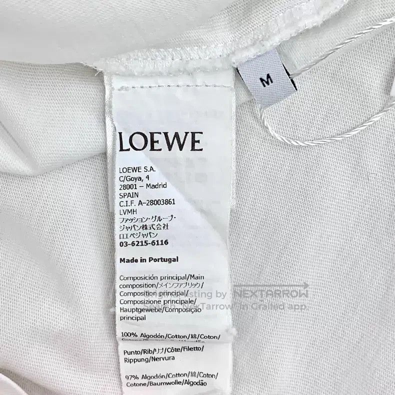 Loewe Loewe White Mosaic Logo Printed Cotton Short Sleeve T-Shir Size M / US 6-8 / IT 42-44 - 7 Thumbnail