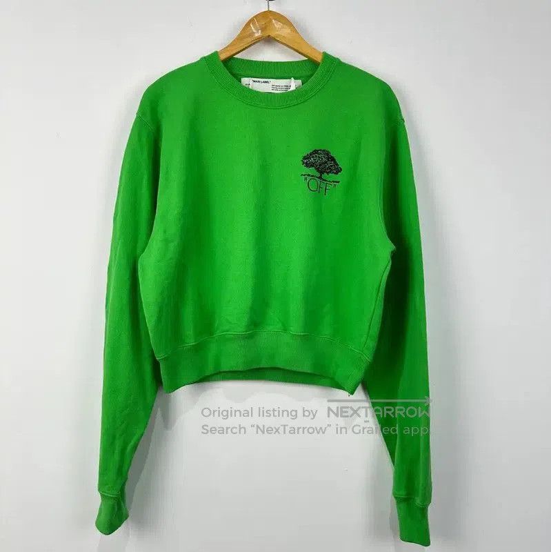 Off-White Off-White Green Cotton Women's Hoodie . Size S / US 4 / IT 40 - 1 Thumbnail
