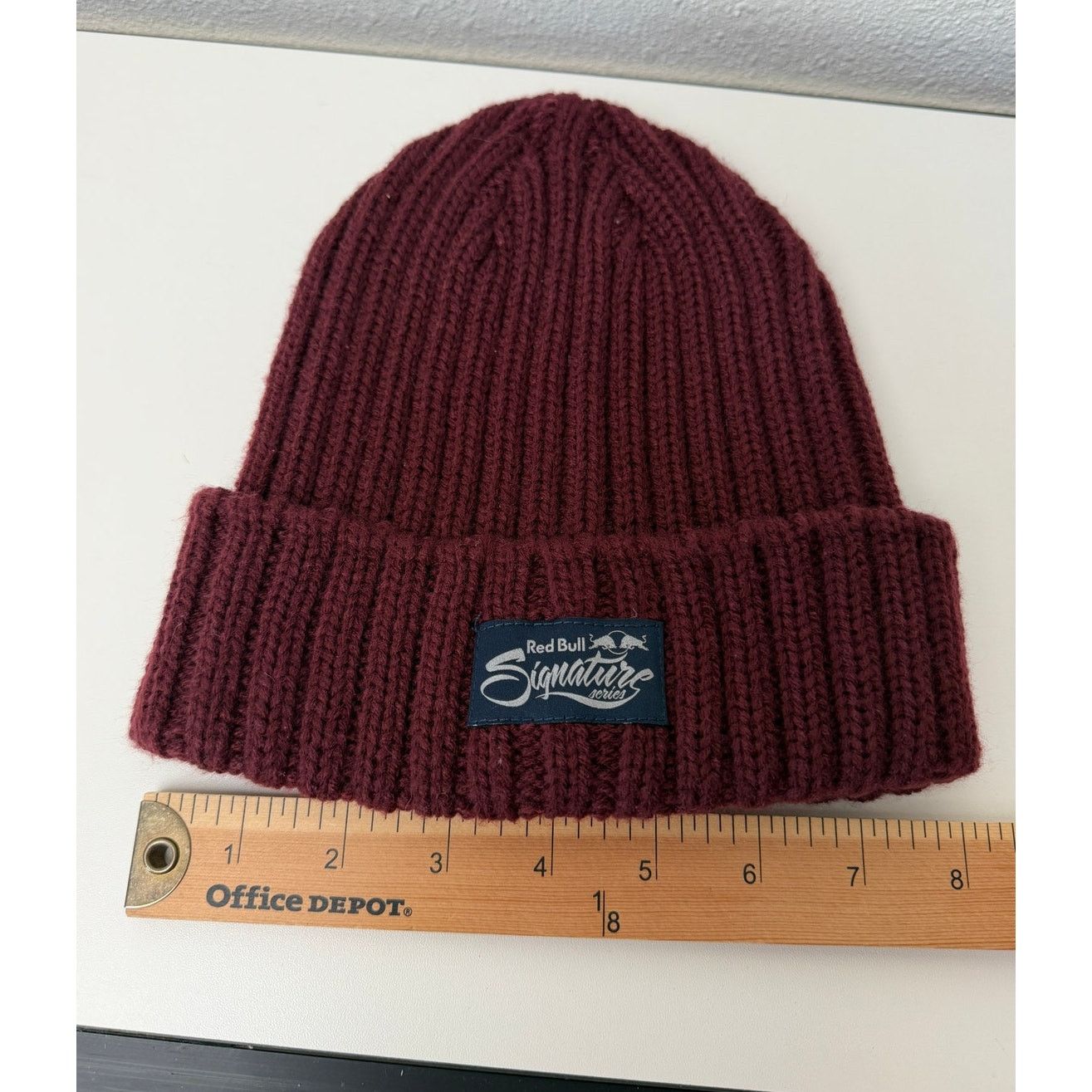 Red Bull Red Bull Signature Burgundy Knit Beanie Unisex OS Size ONE SIZE - 8 Thumbnail