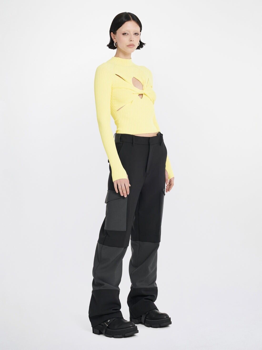 Dion Lee DION LEE RIB TWIST LONG SLEEVE TOP SIZE:XS Size XS / US 0-2 / IT 36-38 - 3 Thumbnail