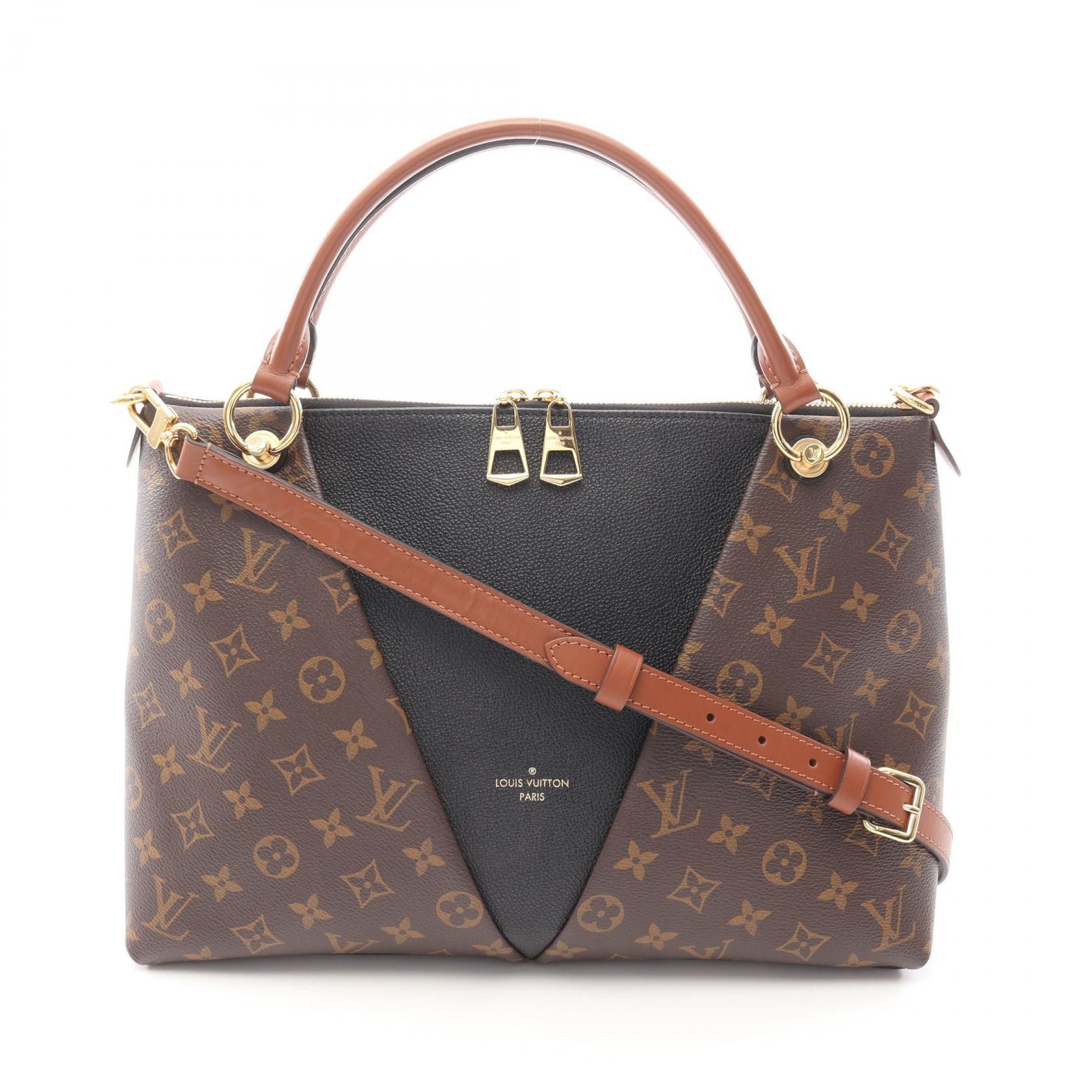 Louis Vuitton Louis Vuitton V Tote Monogram 2Way Bag Canvas Handbag M43948 in Brown, Women's